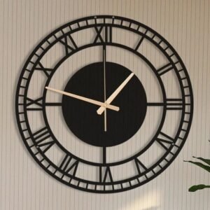CNC Carved Wooden Wall Clock