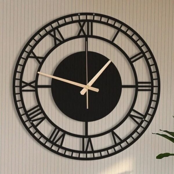 CNC Carved Wooden Wall Clock